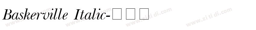 Baskerville Italic字体转换